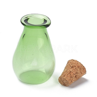 Glass Cork Bottles Ornament AJEW-O032-02C-1