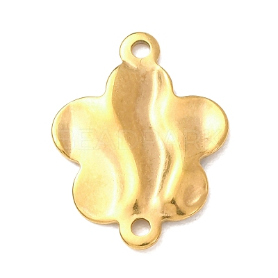 304 Stainless Steel Textured Links Connector Charms STAS-K302-02G-G-1