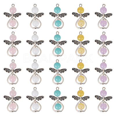 40Pcs Imitation Gemstone Acrylic Pendants FIND-PH0008-11-1