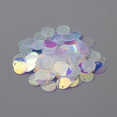 Iridescent PVC Paillette/Sequins Pendants PVC-WH0006-01A-1