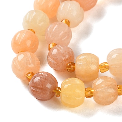 Natural Golden Silk Jade Beads Strands G-B135-B01-02-1