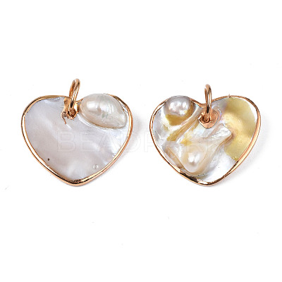 Natural White Shell Pendants SHEL-S278-074-1