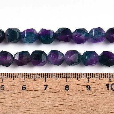 Dyed Natural White Jade Beads Strands G-T139-8mm-45C-1