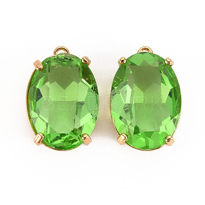 Transparent Glass Pendants GLAA-S193-009C-1