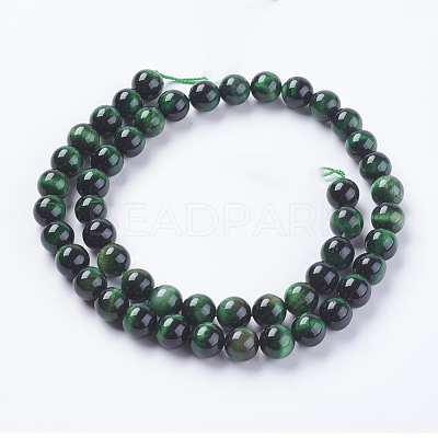 Natural Tiger Eye Beads Strands G-G544-8mm-03-1