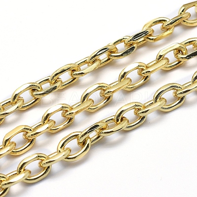 Eco-Friendly Brass Cable Chains KK-P155-53G-NR-1