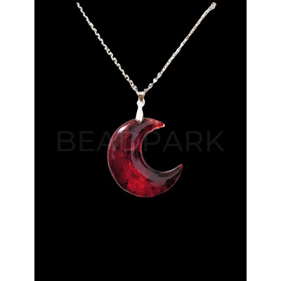 Gothic Crescent Moon Pendant Alloy Chain Necklaces FS-WG24E4D-01-1