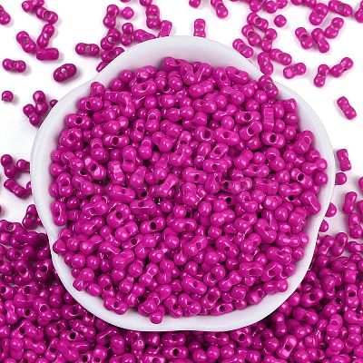 Baking Paint Glass Seed Beads SEED-K010-A06-1