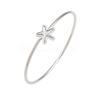 304 Stainless Steel Bangles for Women BJEW-N040-01C-P-1
