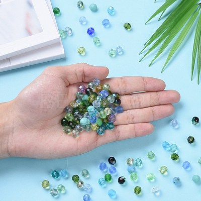 Transparent Czech Glass Beads GLAA-O018-08-1