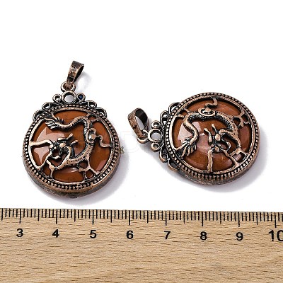 Natural Red Jasper Pendants G-A241-02R-14-1