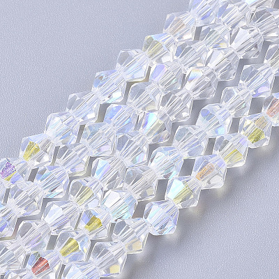 Electroplate Glass Beads Strands LS-EGLA-Q118-4mm-C17-1