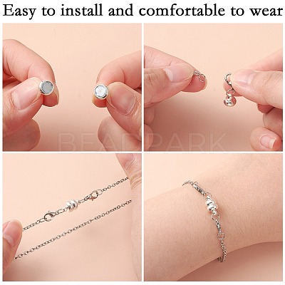 10 Sets 2 Colors Brass Magnetic Clasps KK-CJ0001-90-1
