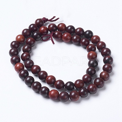 Imitation Burmese Wood Beads Strands WOOD-J001-03-6mm-1-1