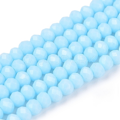 Opaque Solid Color Imitation Jade Glass Beads Strands EGLA-A044-P3mm-D06-1
