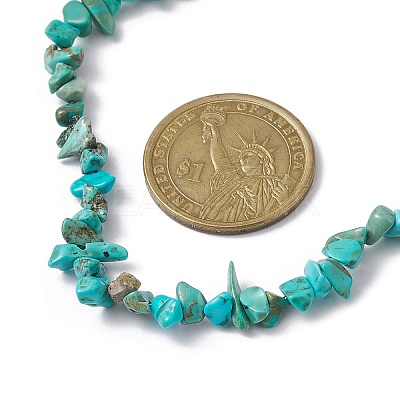 Natural Howlite Chip Beaded Necklace NJEW-JN04616-07-1