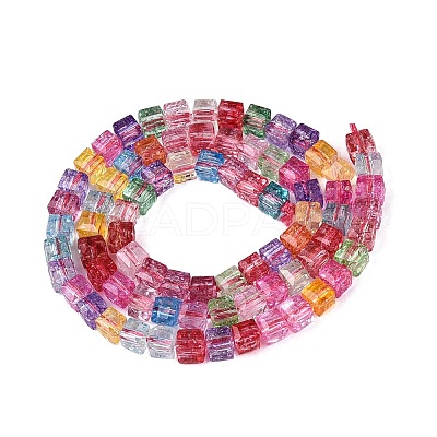 Crackle Transparent Glass Beads Strands GLAA-N062-4mm-01-1