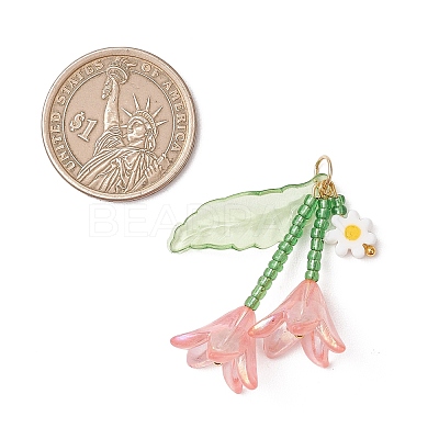 Glass Seed Beaded Pendants PALLOY-MZ01240-03-1