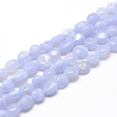 Natural Blue Lace Agate Beads Strands G-R445-6x8-10-1