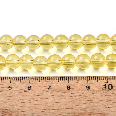 Baking Paint Transparent Glass Beads Strands DGLA-N006-8mm-04-1