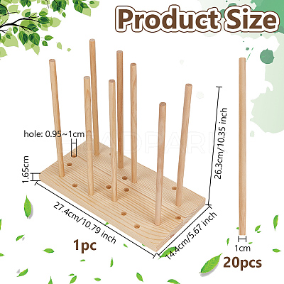 Wood Adjustable Cup Lid Holder ODIS-WH0030-142-1