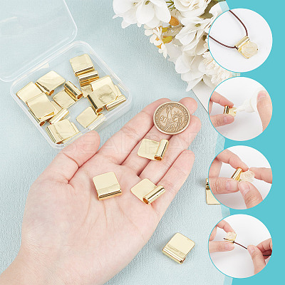 20Pcs Rack Plating Brass Glue-on Flat Pad Bails KK-AR0004-08-1