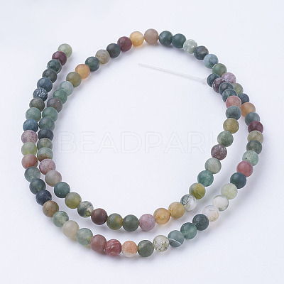 Natural Indian Agate Bead Strands G-G735-01F-4mm-1