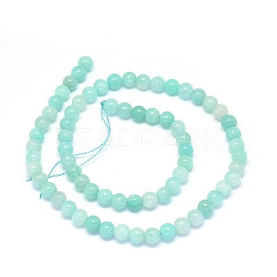 Natural Amazonite Beads Strands G-F602-02-6mm-1