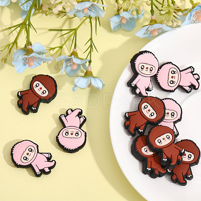 10Pcs 2 Colors Food Grade Eco-Friendly Silicone Beads SIL-CA0002-24-1