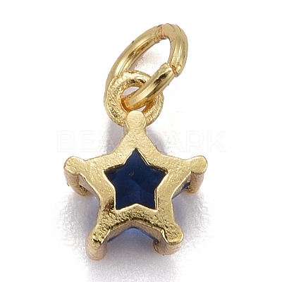 Brass Glass Pendants KK-P192-10-G04-1