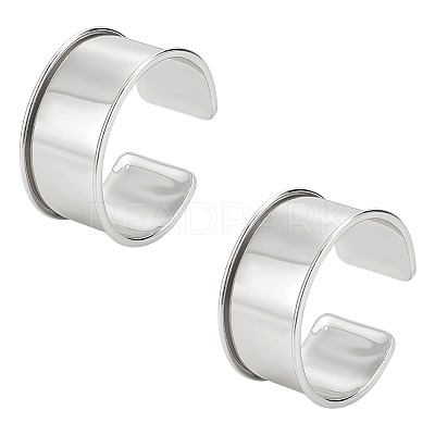 2Pcs Alloy Grooved Bangles FIND-UN0015-98B-1