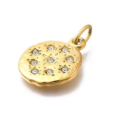 304 Stainless Steel Rhinestone Pendants STAS-R159-54G-05-1