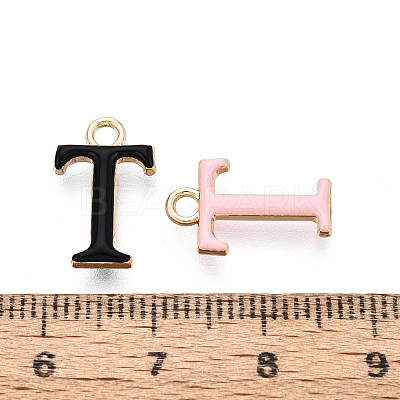 Rack Plating Alloy Enamel Pendants ENAM-T024-53T-G-1