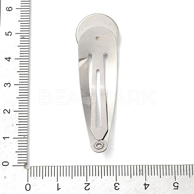 304 Stainless Steel Snap Hair Clip Finding STAS-B126-01B-P-1