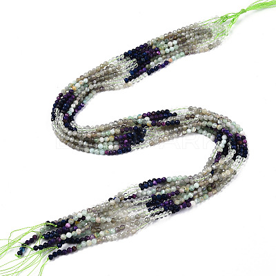 Natural Mixed Gemstone Beads Strands G-D080-A01-02-18-1