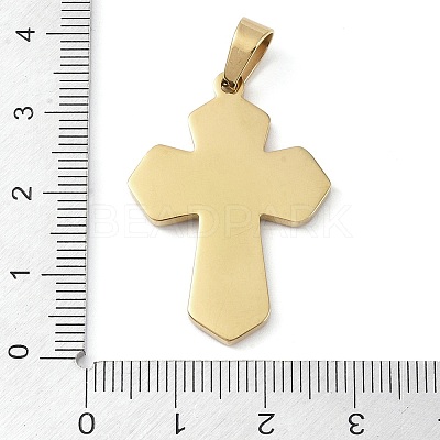 Ion Plating(IP) 304 Stainless Steel Enamel Rhinestone Pendants STAS-Q325-05G-G-1