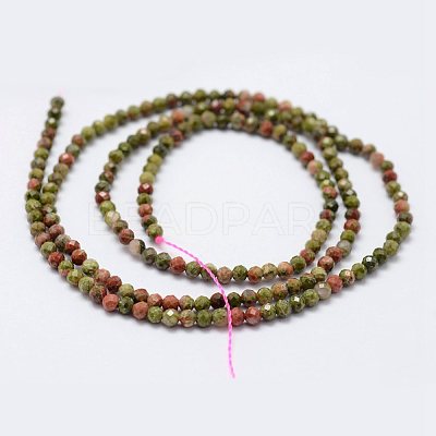 Natural Unakite Beads Strands G-K185-05-1