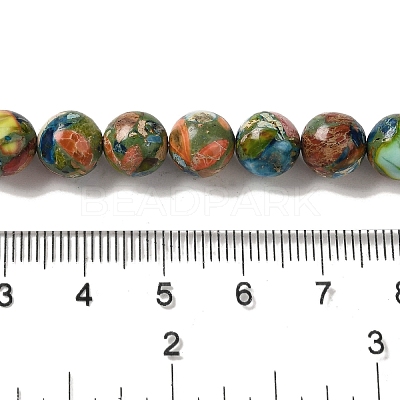 Dyed Natural Imperial Jasper Beads Strands G-Q161-A02-03-1