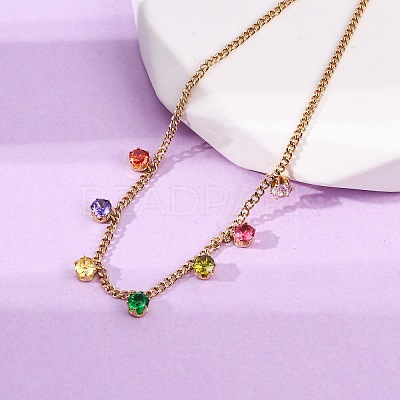 304 Stainless Steel Charm Bracelets BJEW-A047-02G-1