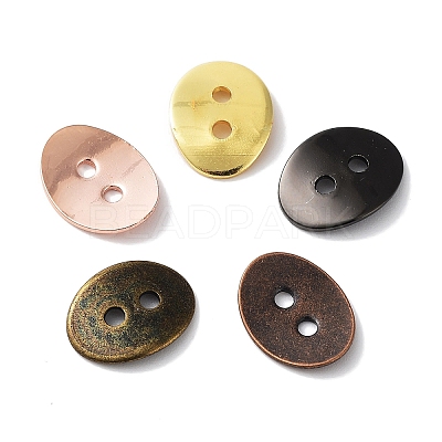 Brass Button Clasps KK-G080-M-1