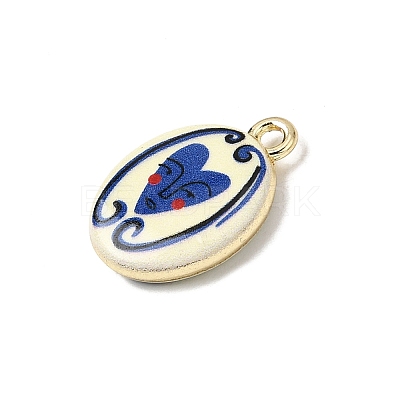 Printed Alloy Pendants ENAM-F160-02D-G-1
