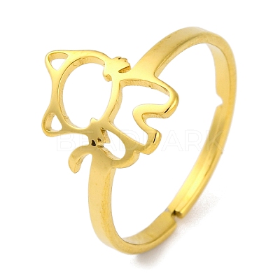 201 Stainless Steel Adjustable Ring for Women RJEW-D082-01I-1