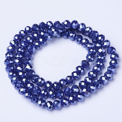 Electroplate Glass Beads Strands EGLA-A034-P10mm-A11-1
