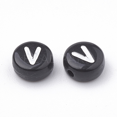 Opaque Acrylic Beads SACR-N002-02V-1