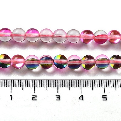 Synthetic Moonstone Beads Strands G-P528-J01-10-1