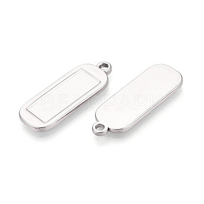 304 Stainless Steel Pendant Cabochon Settings STAS-N108-64P-1