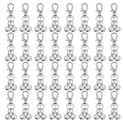 32Pcs 304 Stainless Steel Bell Charm Decorations HJEW-PH01559-1