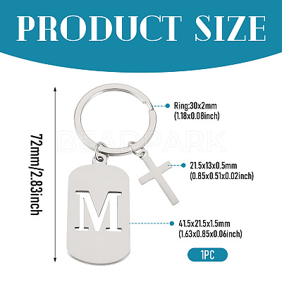 1Pc Stainless Steel Keychains KEYC-TADJ0001-08M-1