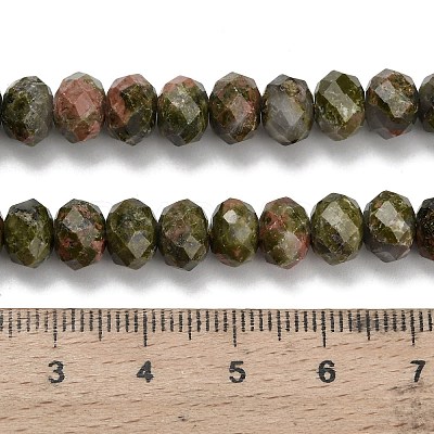 Natural Unakite Beads Strands G-Z111-A31-1