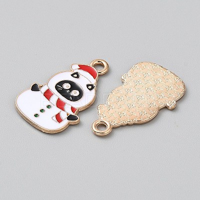 Christmas Cat Theme Alloy Enamel Pendants ENAM-CJC0013-16B-1